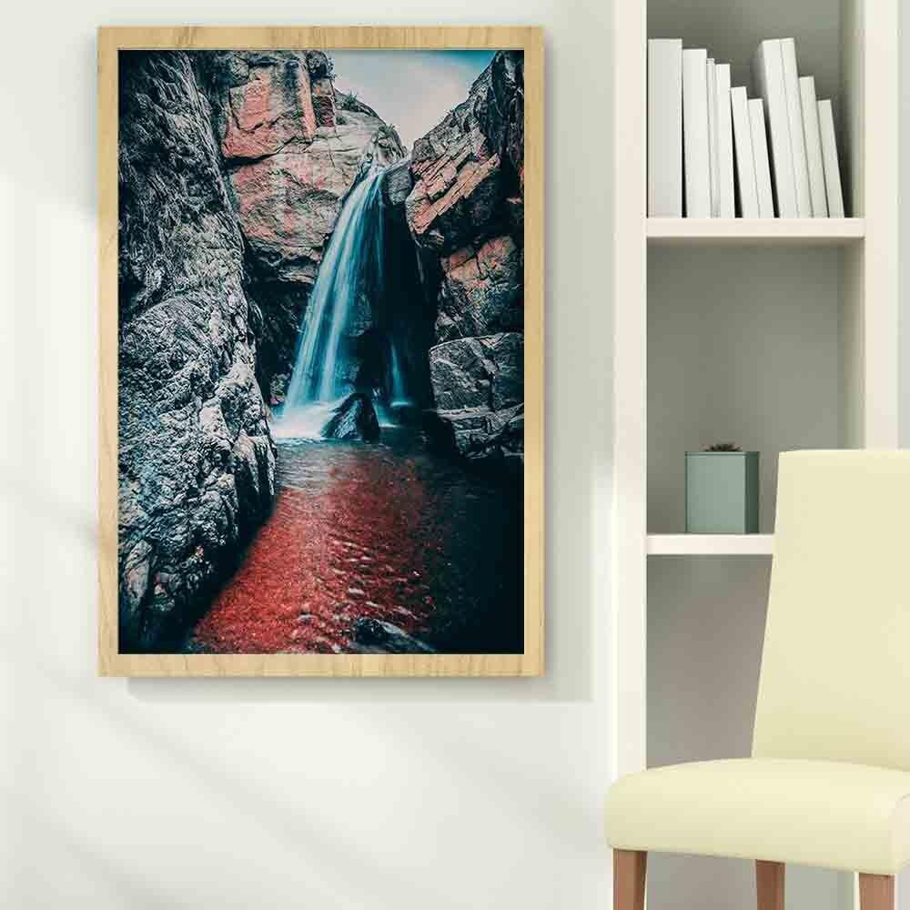 Пейзаж Картина Маслом Лес Водопад Река Красивая Природа Пейзажи Холст Картина Офис Коридор Украшение Дома Фреска Без Рамки