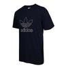Adidas Футболка Originals Outline Tee Sports Leisure Series с принтом букв, круглым вырезом и коротким рукавом, мужские топы, черные DH5783
