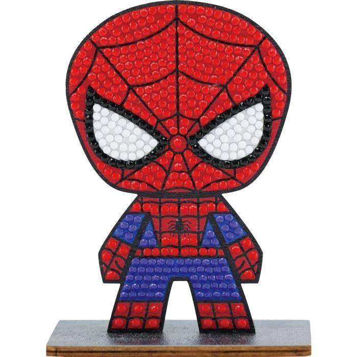 Peinture acrylique - Diamond Painting - Crystal Art Buddy - 8x11cm - Spiderman - Cristaux étincelants