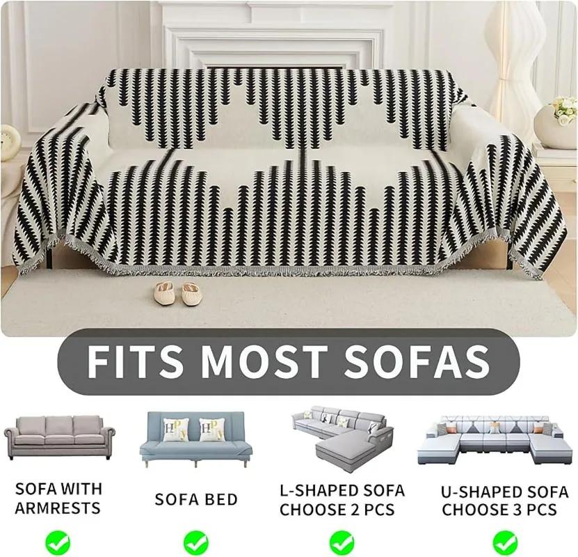 Полотенце для дивана в скандинавском стиле из шенилла с кисточками в стиле бохо с геометрическими узорами для гостиной, повседневные чехлы для дивана, одеяла для кроватей