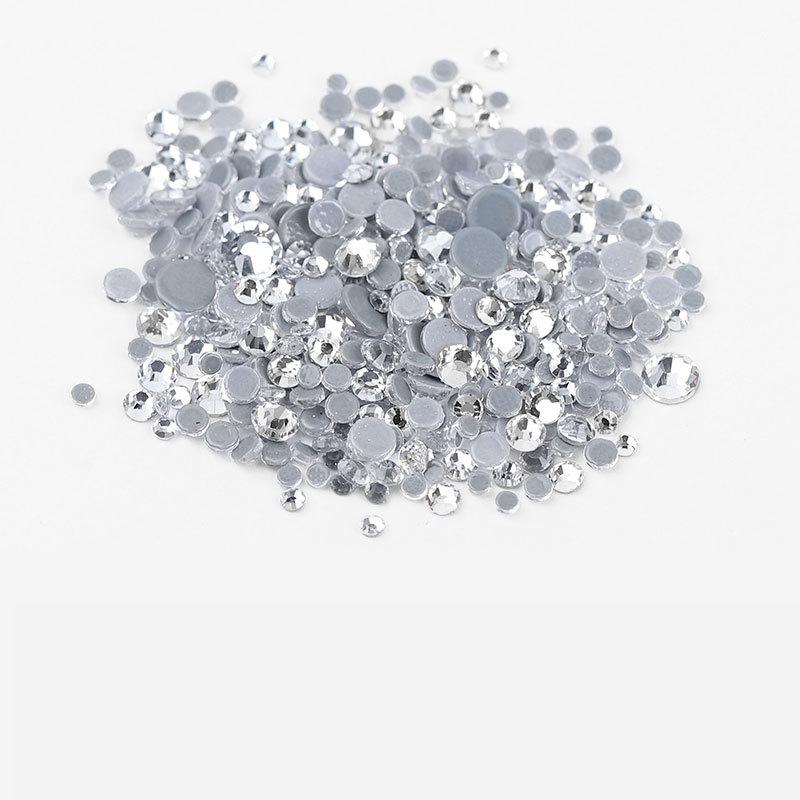 1440 шт. плоских кристаллов AB в упаковке оптом SS3-SS20 прозрачные стразы AB для дизайна ногтей