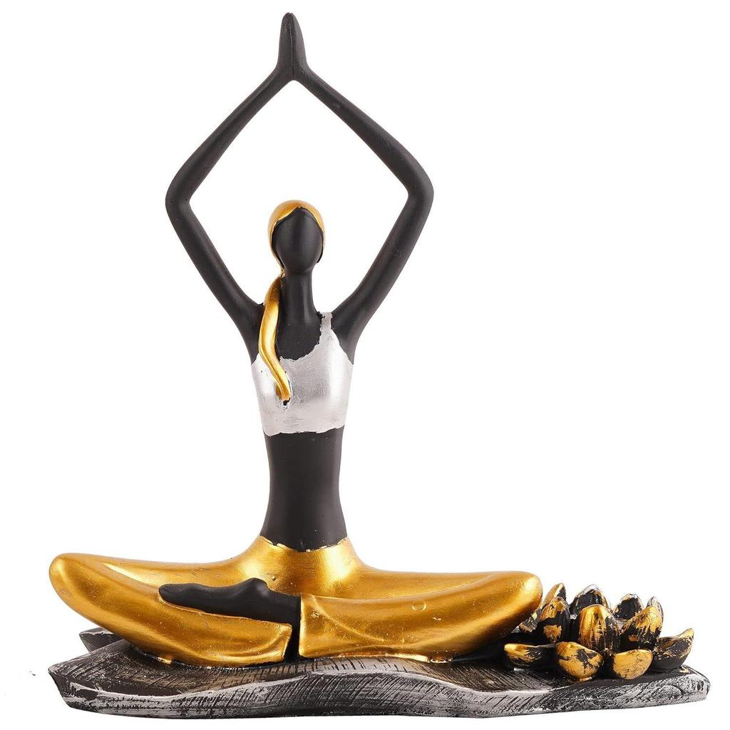 Resin Yoga Lady Home & Office Decor Showpiece