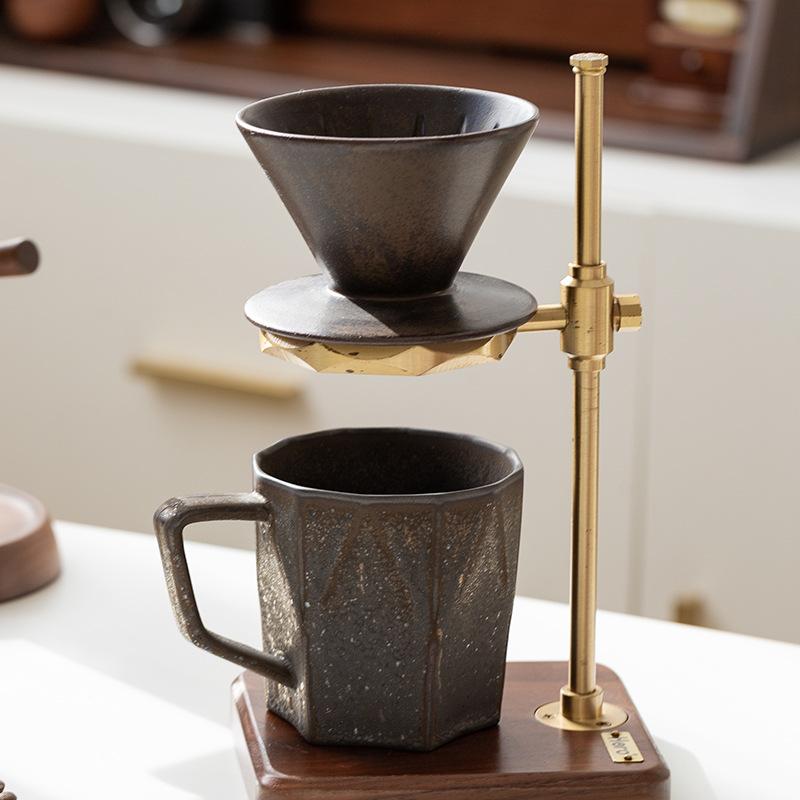 Polygonal ceramic coffee cup coarse pottery Japanese mug creative cup gift preferred water cup gift recommendation