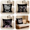 1 шт. Наволочка с принтом Hello Kitty и стразами, милый мультяшный, 2D плоская печать, чехол для подушки для декора спальни