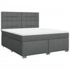 Maison Exclusive - Sommier à lattes de lit avec matelas Gris foncé 180x200cm Tissu