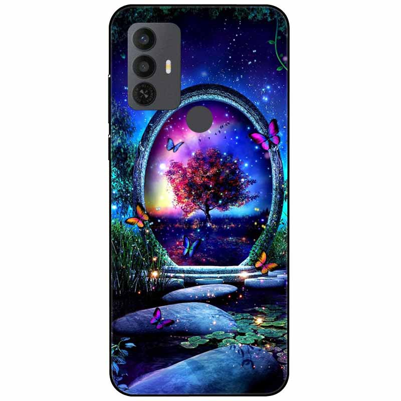 Phone Cover For Alcatel 1V 2021 Case Silicone Lovely Black Bumper Soft TPU Coque for Alcatel 1V (2021) 6002A 6002D 1 V Shells