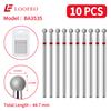 Ball Diamond Nail Drill Bit Set 1.5/2/2.5/3/3.5/4/4.5/5mm Red Fine Nail Milling Cutters Nail File Bit Sets Nail Prep Dead Skin Removal Shaping