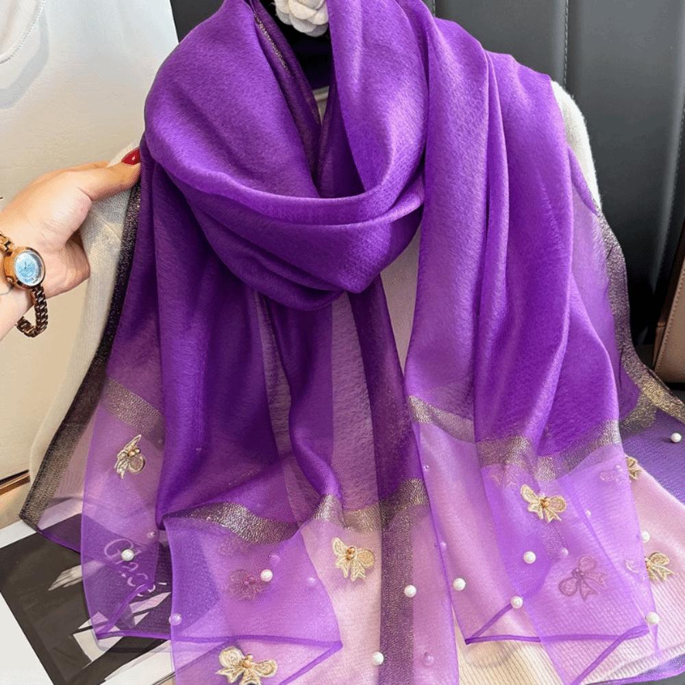 Bow Thin Silk Scarf Korean Lace Scarf Wraps Fashion Women Hijab Shawls Lady