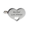 My Dad Love Always Heart Shape Memorial Pendant
