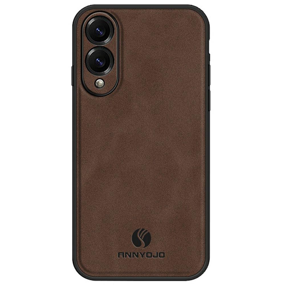 ANNYOJO For Samsung Galaxy S25 Edge Case PU Leather+PC+TPU Anti Drop Phone Back Cover