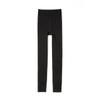 1900D Cotton Vertical Striped High-Waist Leggings with Plus Velvet, Skin-Tone, Slightly Compressive, for a Slim Look, Women's Footed Pantyhose.