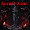 Witch Statue Gothic Halloween Resin Figurine Retro Magician Decor Dark Fantasy Ornament Festival Collectible Desktop Ornaments