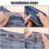 Adjustable Jeans Buttons Fixed Pants Pins Fashionable Belt Buckles  Scarf Fastening