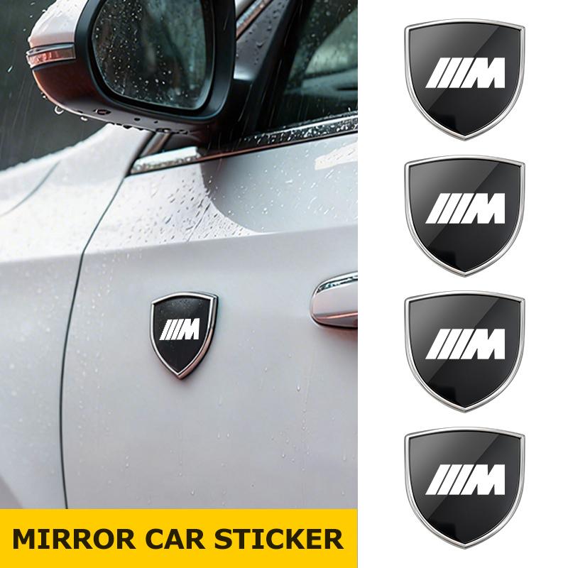 TIIU6 Shield Car Fender Logo Rear Trunk Sticker Decor Accessories For BMW M 1 3 4 5 6 7 Series X1 X3 X4 X5 G20 G38 F48 E36 E39