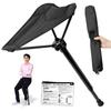LAMPTOP Stand-Sit Height-Adjustable Single-Leg Portable Seat, Black