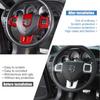  Наклейка на рулевое колесо ABS, подходит для Dodge Charger, Dodge Challenger, Durango, Dart Journey, аксессуары для интерьера
