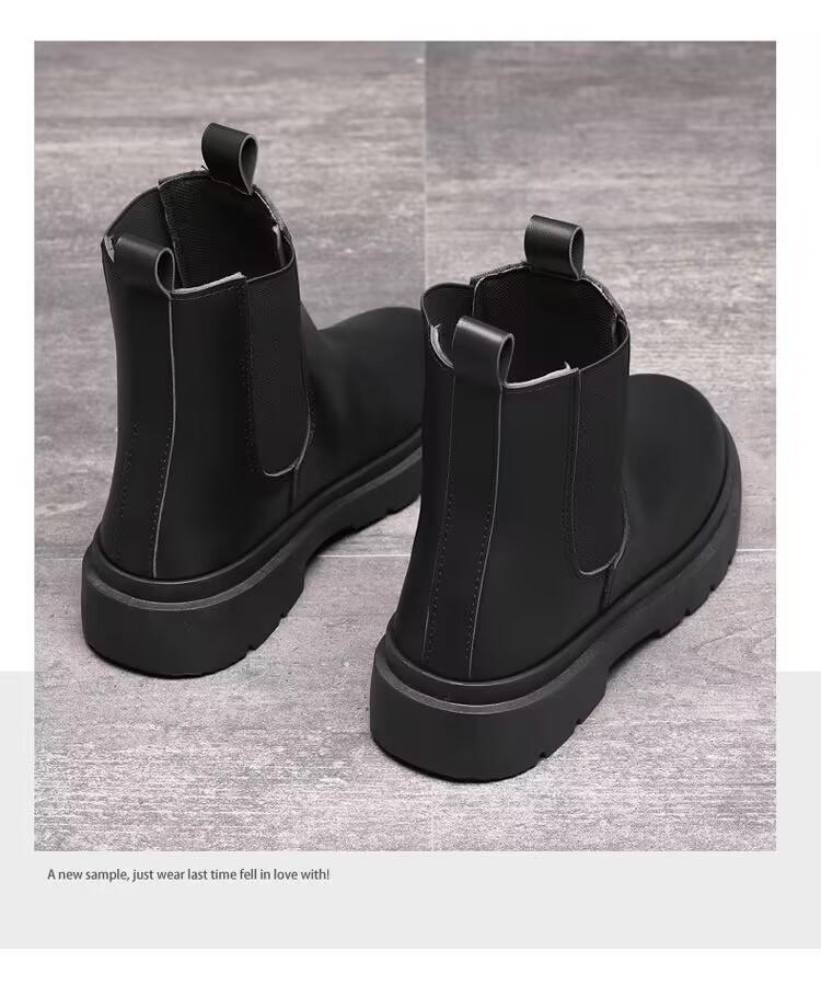 Мужские модные ботинки Chelsea Slip-On - высокие ботинки для езды на лыжах в британском стиле Martin Workwear