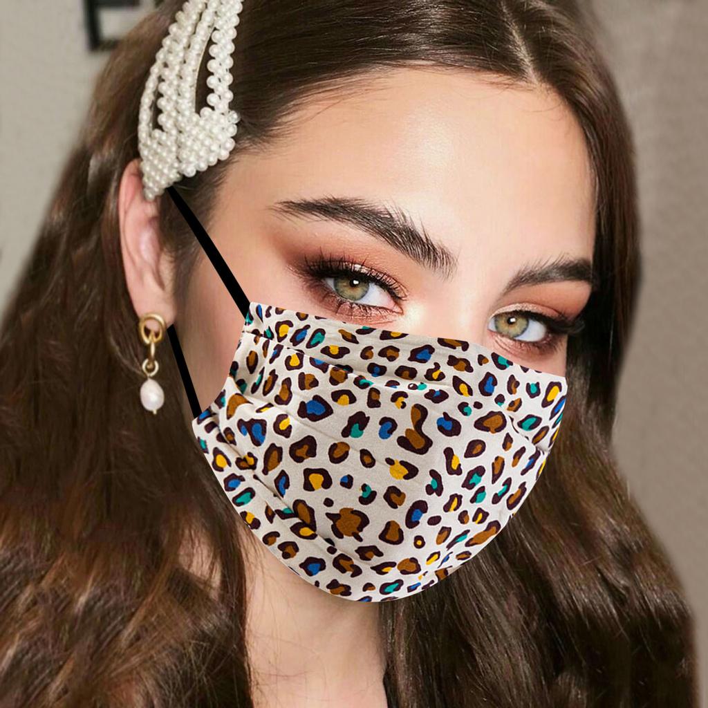 Взрослые женщины леопардовый принт моющаяся безопасная дымчатая маска для лица