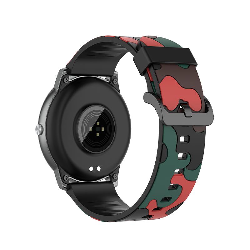 For Haylou Solar LS05 Camouflage Pattern Silicone Smart Watch Strap Replacement Watchband