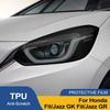 Для Honda Fit/Jazz GK GR Дымчато-черная Защитная пленка для фар автомобиля Вырезанная по форме Пленка-обертка Винил TPU PPF Антицарапийная Высокоглянцевая