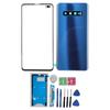 Mobile Phone Back Glass Cover and Outer Glass Panel Replacement for Samsung S10+Plus(Blue )