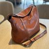 Soft Cowhide Casual Commuting Women's Bag Simple Genuine Leather Large Capacity Shoulder Crossbody Bags