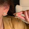 Изысканные блестящие серьги-снежинки с цирконами для женщин, сияющие серьги со стразами и имитацией жемчуга, рождественские украшения, подарки