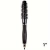 Black Cylinder Curly Hair Comb Ceramic Aluminum Alloy Tube Nylon Tooth Roller Comb Hair Salon Big Wave Hair Brush