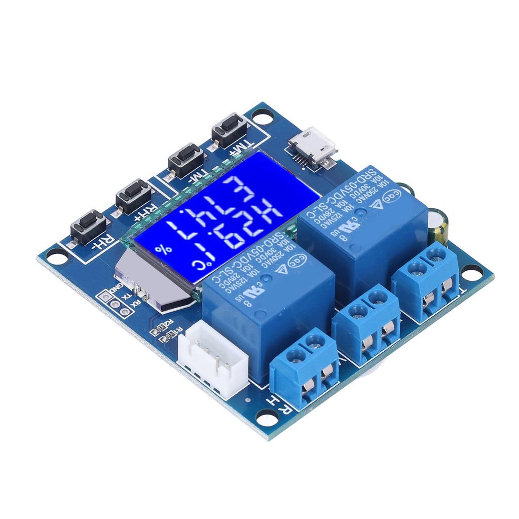 Модуль контроля влажности и температуры с цифровым дисплеем, 2 выходных реле, датчик DC6‑30V XY‑TR01