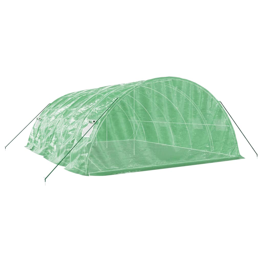 Теплица с зеленым стальным каркасом 30 м² 6 x 5 x 2,3 м