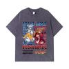 275 GSM Washed T-shirts 100% Cotton Evangelion V2 Asuka Rei Print Unisex Heavy Cotton T Shirt