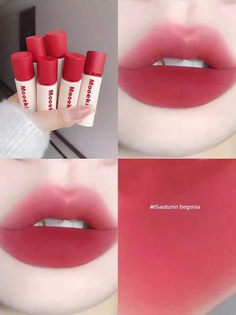 Near-Expiry Mooekiss Lip Mud Lip Cream Soft Velvet Matte Lipstick 3g Matte Lip Glaze V07 V12