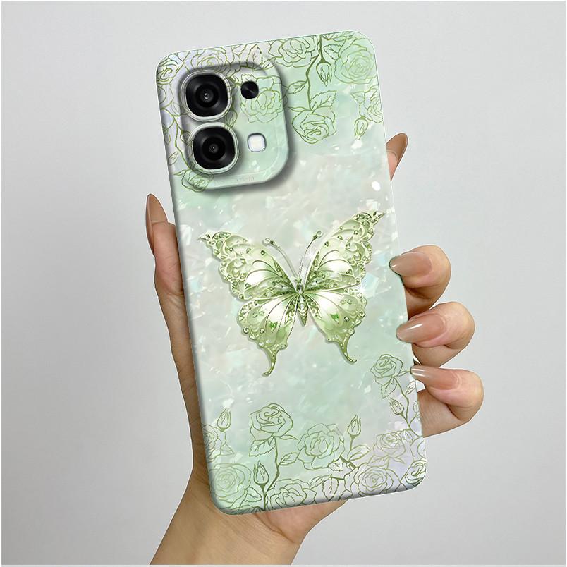 Новый Чехол Для Oppo A6 Pro 5G 4G CPH2781 CPH2799 Чехол Эстетичный Красивый Бабочки Цветы Мягкий Силикон Ударопрочный Задняя Крышка
