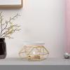 Gold Candle Holder Rhombus Shape Incense Burner Durable Tealight Holder  Candlelight Dinner Props