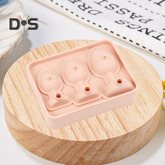 Силиконовая форма для льда в форме забавной анальной пробки для юмористичных напитков и розыгрышей на вечеринке