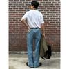 SHIFT.G Washed Wide Denim Pants Blue