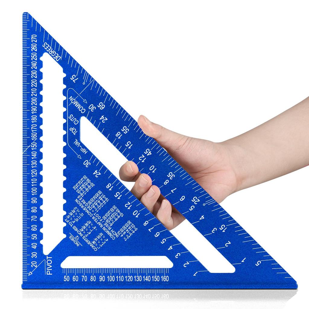 Beslands Треугольная Деревообрабатывающая Циркулярная Пила Алюминиевая Разметка 45 Градусов Плотницкая Геодезическая Угловая Линейка, Линейка, 3030см, Двусторонняя Градуировка,