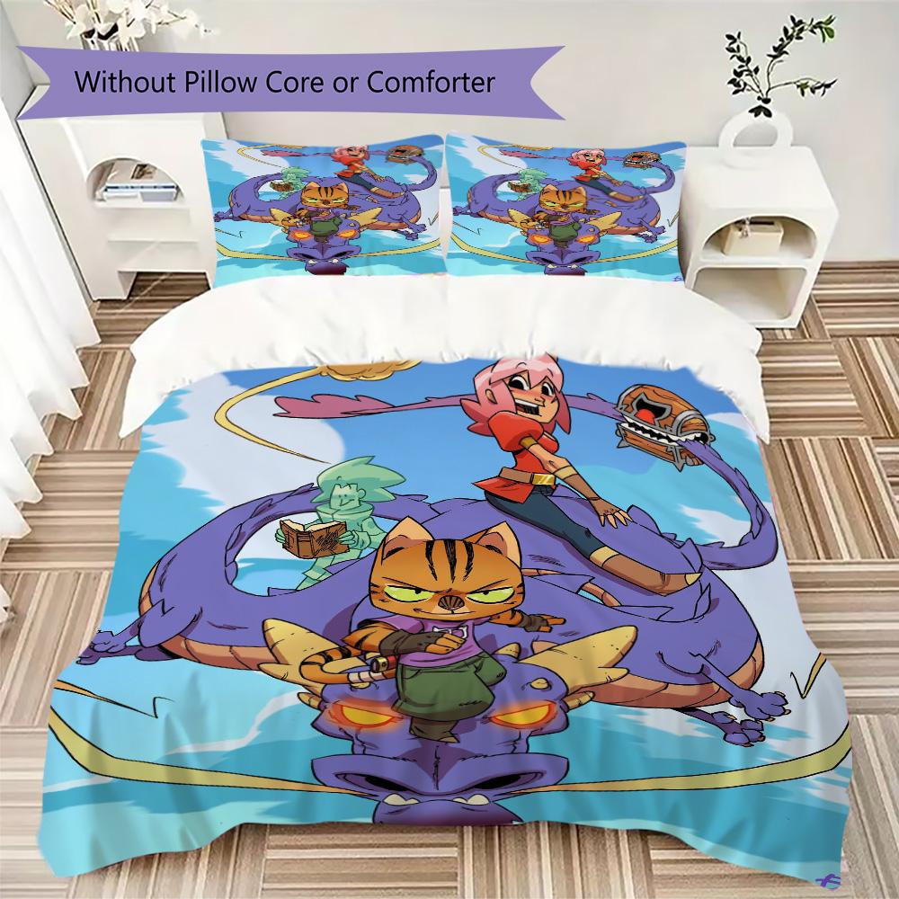 Angus theme Pattern Bedding,Quilt Set Quilt Cover Pillowcase Home Birthday Gift (1*duvet cover+2*pillowcase,without core)XSJT0917223