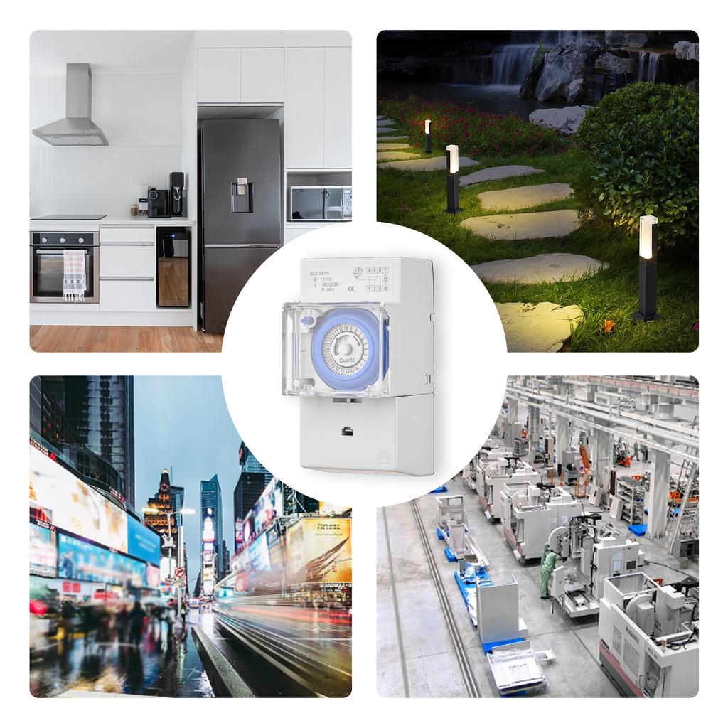 Механический таймер на 24 часа, 12 В постоянного тока, 30-минутный интервал, 48 раз, программируемый ВКЛ/ВЫКЛ