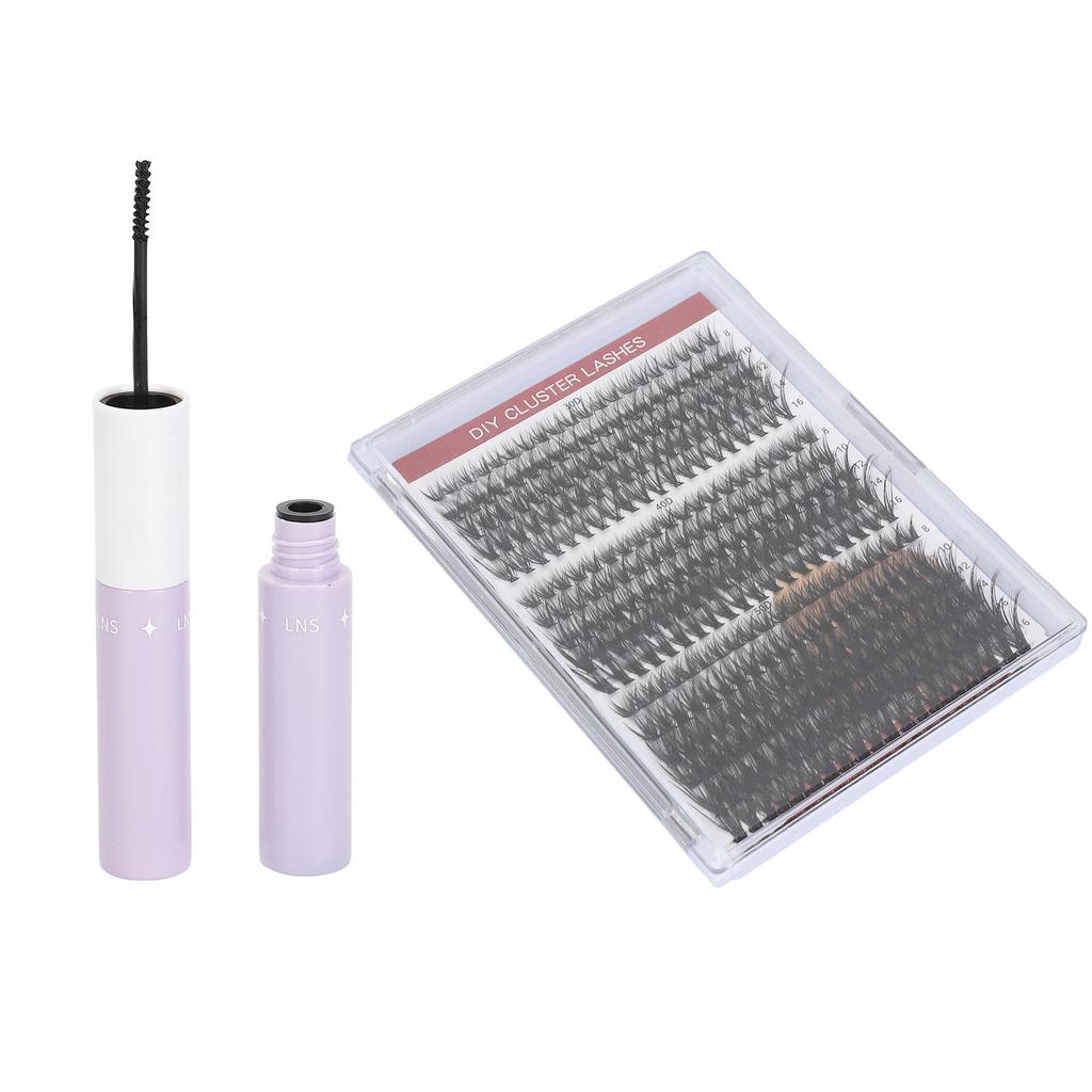 Набор для наращивания ресниц на 320 кластеров, 8/10/12/14/16 мм, смешанный набор для реалистичного наращивания ресниц с 10 мл клея