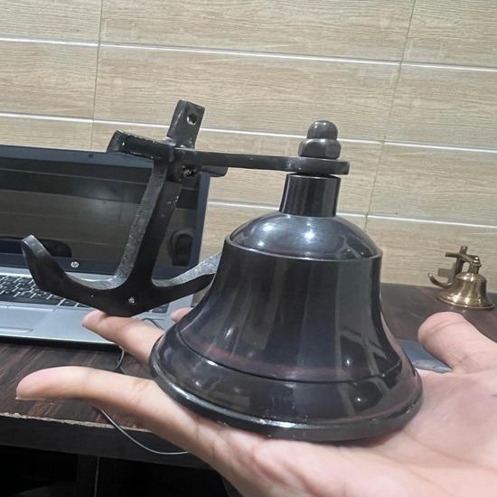 Set of 4 Anchor Bell Mount Dinner Door Bell Indoor, Outdoor Decor Deep Sound Traditional Sacred Church Bell For Housewarming Gifts