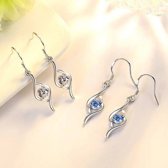 1 Pair Women Earrings Shiny Rhinestone Great Stickiness High Quality Drop Earrings for Wedding
