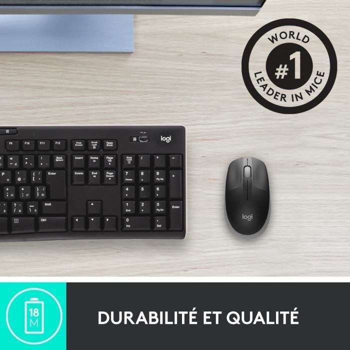 Souris - Sans fil - Logitech - M190 - Gris