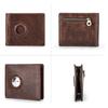 Модный мужской кошелек из натуральной кожи RFID с защитой от кражи, изысканный Airtag, зажимы для денег, интеллектуальный трекер с защитой от потерь, мужской кошелек для монет, подарки на день отца