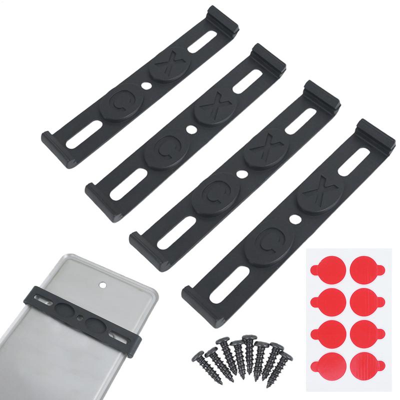 4PCS Frameless License Plate Holder Weather Proof Car Tag Frame for Front and Rear Vehicle Tags Auto Accessories License Plate Covers Frames 6