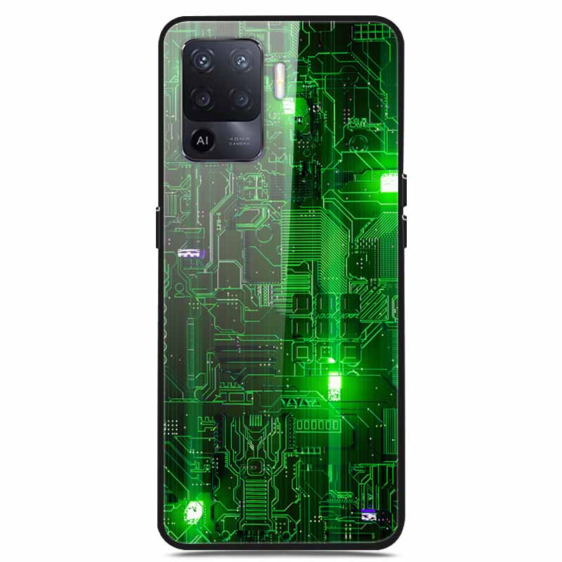 For OPPO Reno 5 Lite Case Luxury Tempered Glass Bumper for OppoA94 4G Phone Cover For OPPO a94 4G/ Reno5 Lite Glass Coque A94 4G