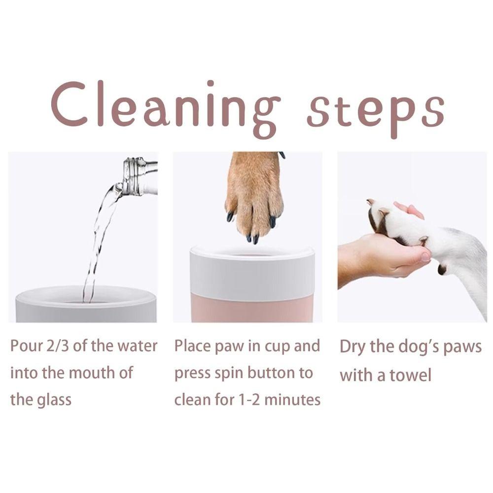 Automatic Dog Paw Cleaner Cup Soft Silicone Dog Feet Washer Pet Foot Washing Cup Dirty Paw