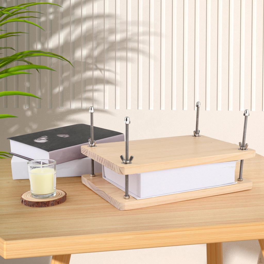 Wooden Book Press Flat Paper Machine Practical Binding Tool for Home