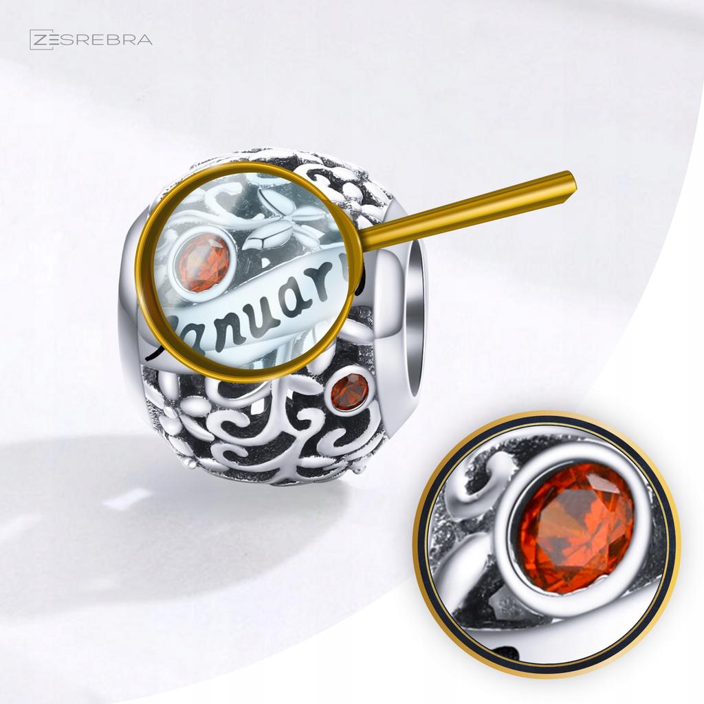 Charms Month January Beads 925 Bead Zircons January Beads