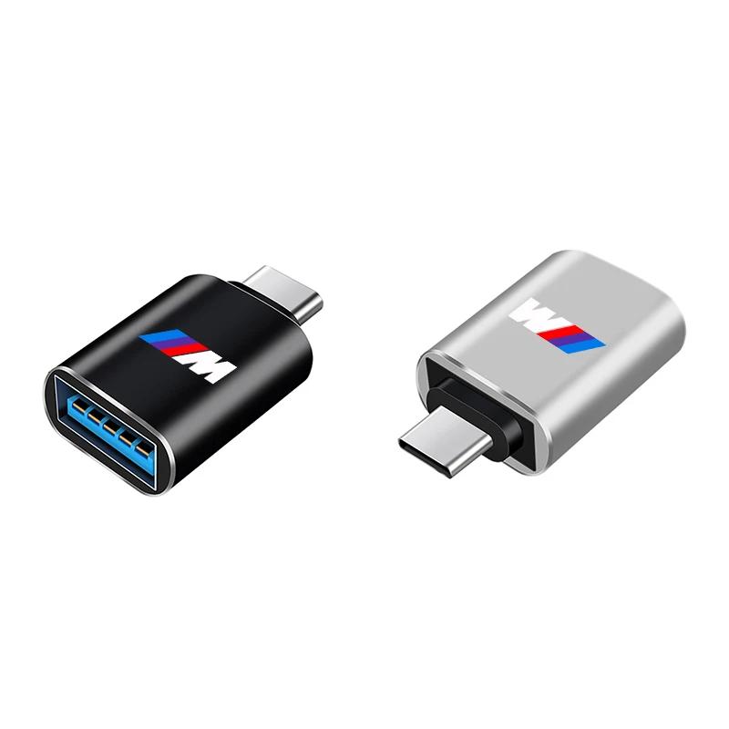Автомобильная наклейка USB 3.0 Type-C Адаптер данных Type C 10A OTG USB C Папа на USB Для BMW E36 E46 E90 E60 E39 F30 F10 F20 E70 E53 G30 E91
